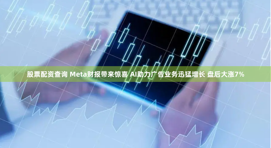 股票配资查询 Meta财报带来惊喜 AI助力广告业务迅猛增长 盘后大涨7%